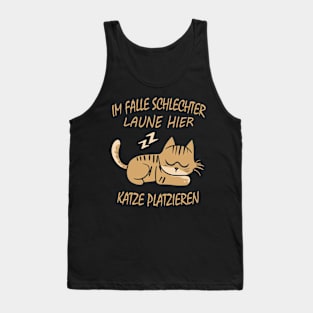 Im Falle Schlechter Laune Hier Katze Platzieren Tank Top